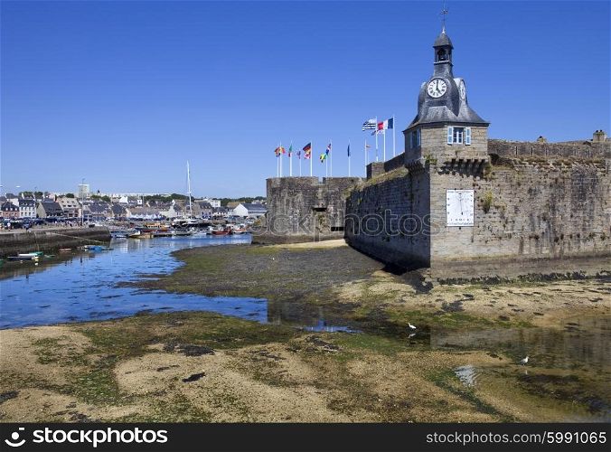 Medieval town of Concarneau in brittany, France