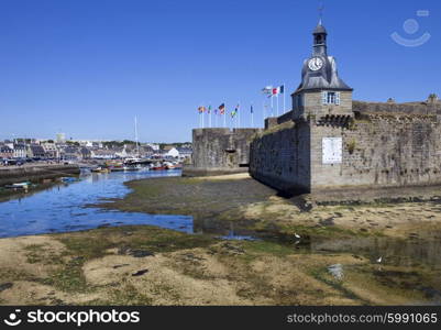 Medieval town of Concarneau in brittany, France