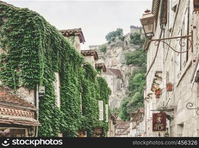 Medieval town Rocamadour in France