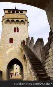 Medieval Valentre bridge in Carhors in southwest France