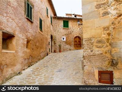 Medieval Valldemosa traditional Majorca village streets from Balearic Spain