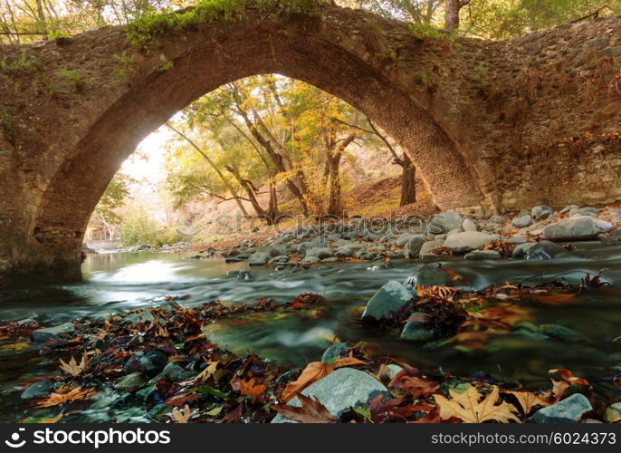 Medieval Venetian bridge in Cyprus