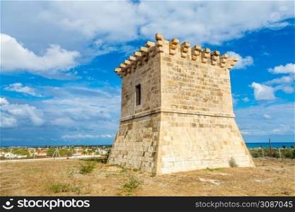 Medieval venetian tower of Regina, Pervolia, Larnaca, Cyprus