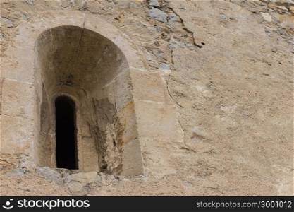Medieval window of castle ruins in The Styria, Austria