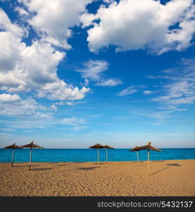 Mediterranean beach with sunroof in Valencia province of spain