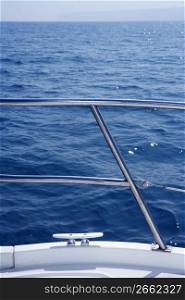 mediterranean blue sea view stainless steel boat railing