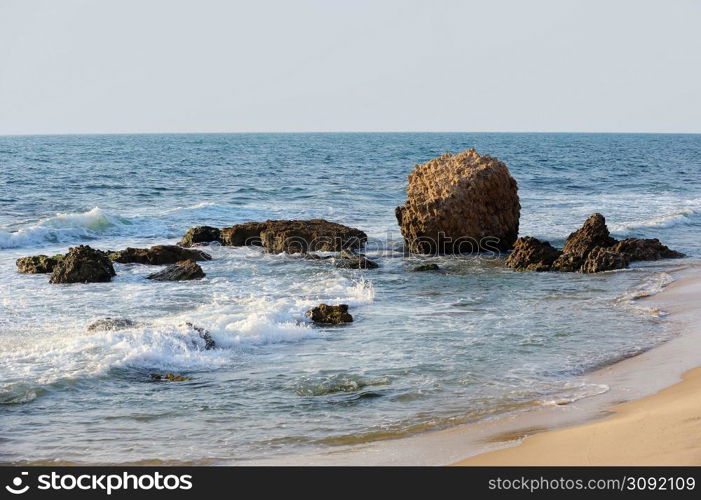 Mediterranean coast in southern Israel near the city of Ashkelon. Mediterranean Coast Israel