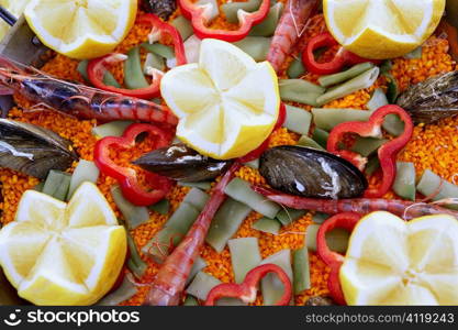 Mediterranean delicious paella seafood