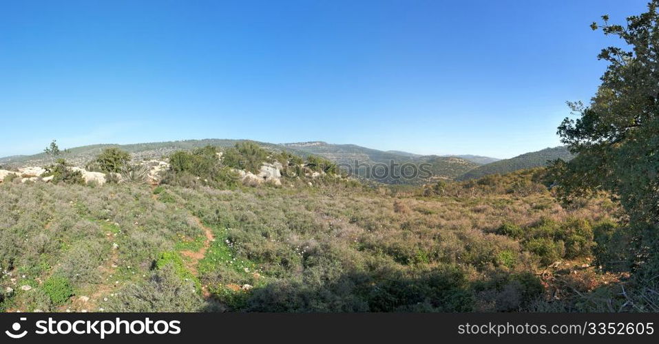 Mediterranean hills landscape