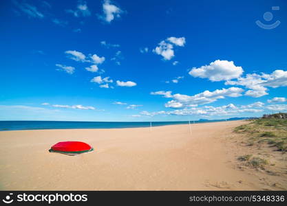 Mediterranean sand beach in Valencian community of Spain