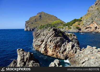 Mediterranean sea at the Coast of Mallorca, Spain