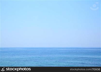 Mediterranean Sea - beautiful seascape sea horizon and blue sky, natural photo background