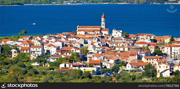 Mediterranean village Betina on the hill by the sea, Island of Murter, Croatia