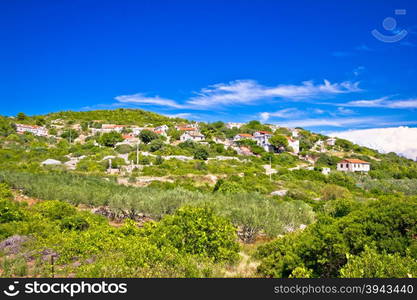 Mediterranean village on Island of Vis, Zena Glava, Croatia