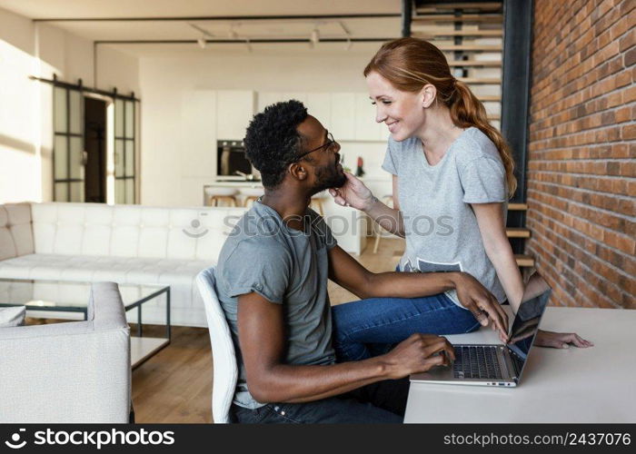 medium shot woman sitting desk 2