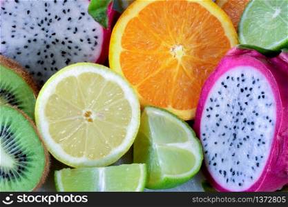 Medley of Different Edible Fruits Ready to Eat