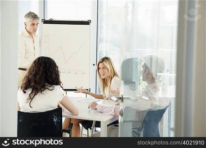Meeting in modern office