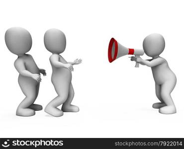 Megaphone Character Showing Motivation Leadership And Do It