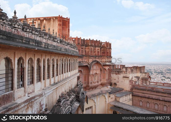 Mehrangarh Fort, Jodhpur, Rajasthan, India.