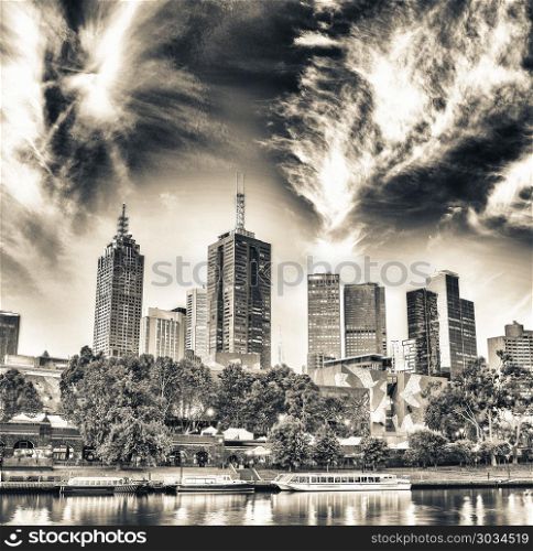 Melbourne, Australia. Beautiful city skyline at sunset. Melbourne, Australia. Beautiful city skyline at sunset.