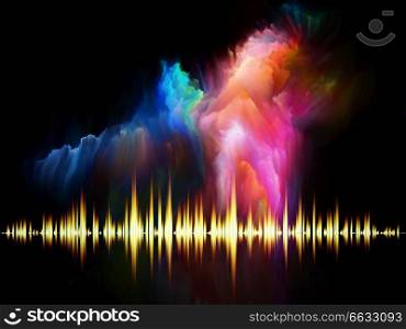 Melody of Color series. Streaks of vivid fractal paint on the subject of music, art and design.