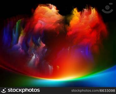 Melody of Color series. Streaks of vivid fractal paint on the subject of music, art and design.