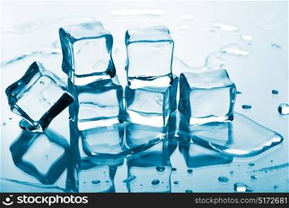 melting ice cubes
