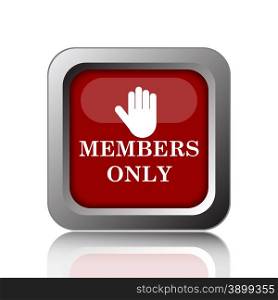 Members only icon. Internet button on white background