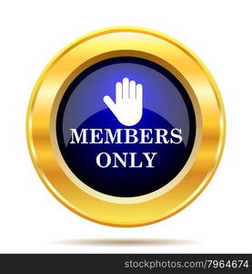 Members only icon. Internet button on white background.