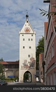 Memmingen-Ulmer Tor one of the towers in the german city Memmingen
