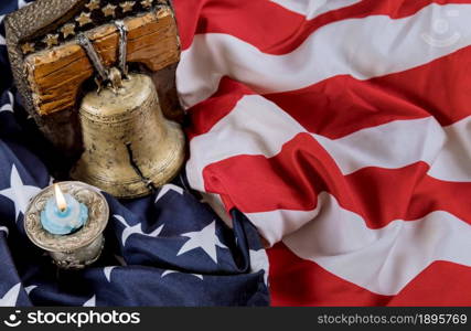 Memorial day remember those who served with Candle memory and Remember bell. Memorial Happy day remember those who served with Candle memory and Remember bell