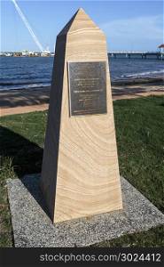 Memorial to the Servicemen and Women of the WW1 in Anzac Place, Redcliffe, Australia
