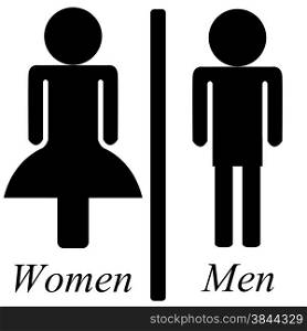 Men &amp; Women toilets lebel.