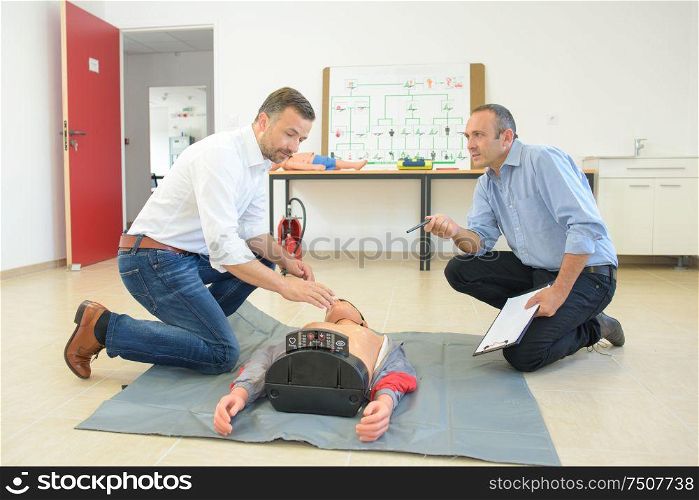 men and first aid course
