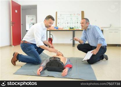 men and first aid course