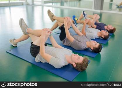 men doing stretching