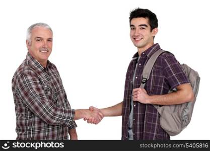 Men handshaking