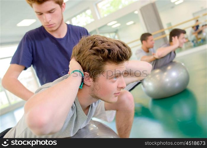 men in the gym
