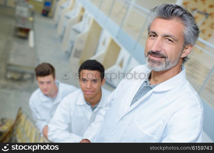 men in the stairway