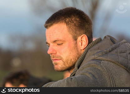 Men Portrait, Portrait of a cute young man against white background.