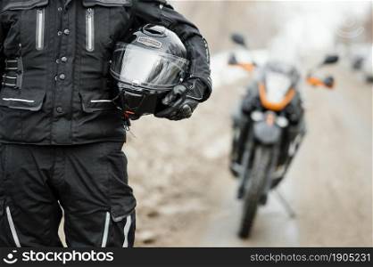 men riding motorcycle winter day. Beautiful photo. men riding motorcycle winter day