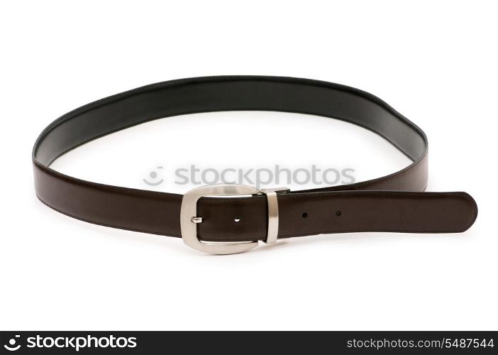 Men&rsquo;s belt isolated on the white background