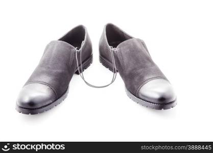 men&rsquo;s dress shoes on a white background, close-up