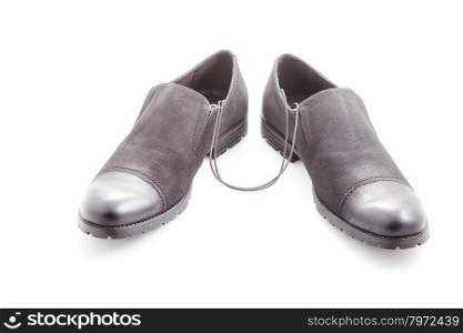 men&rsquo;s dress shoes on a white background, close-up