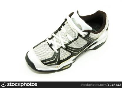 men&rsquo;s running shoes on white