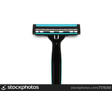 Men&rsquo;s shaving razor. Studio shot isolated on white background. With clipping path