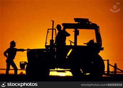 Men With Tractor