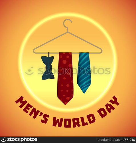 Men world day concept background. Cartoon illustration of men world day vector concept background for web design. Men world day concept background, cartoon style