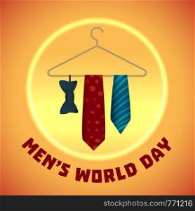 Men world day concept background. Cartoon illustration of men world day vector concept background for web design. Men world day concept background, cartoon style