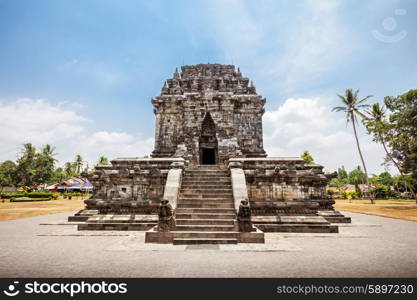 Mendut is a buddhist temple located near Borobudur temple in Central Java, Indonesia